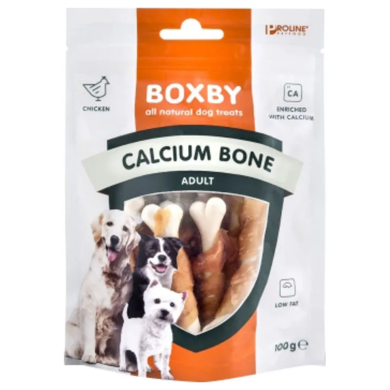 Boxby Adult Calcium Bone Snack per cani (Set %: 3 x 100 g)