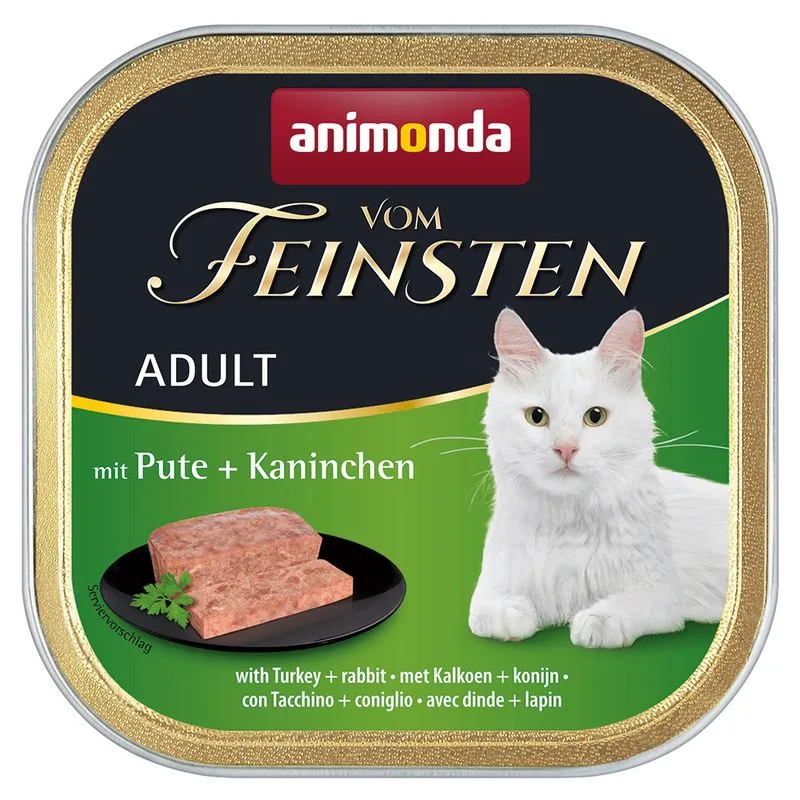 animonda vom Feinsten Adult 6 x 100 g Alimento umido per gatti (Tacchino & Coniglio)