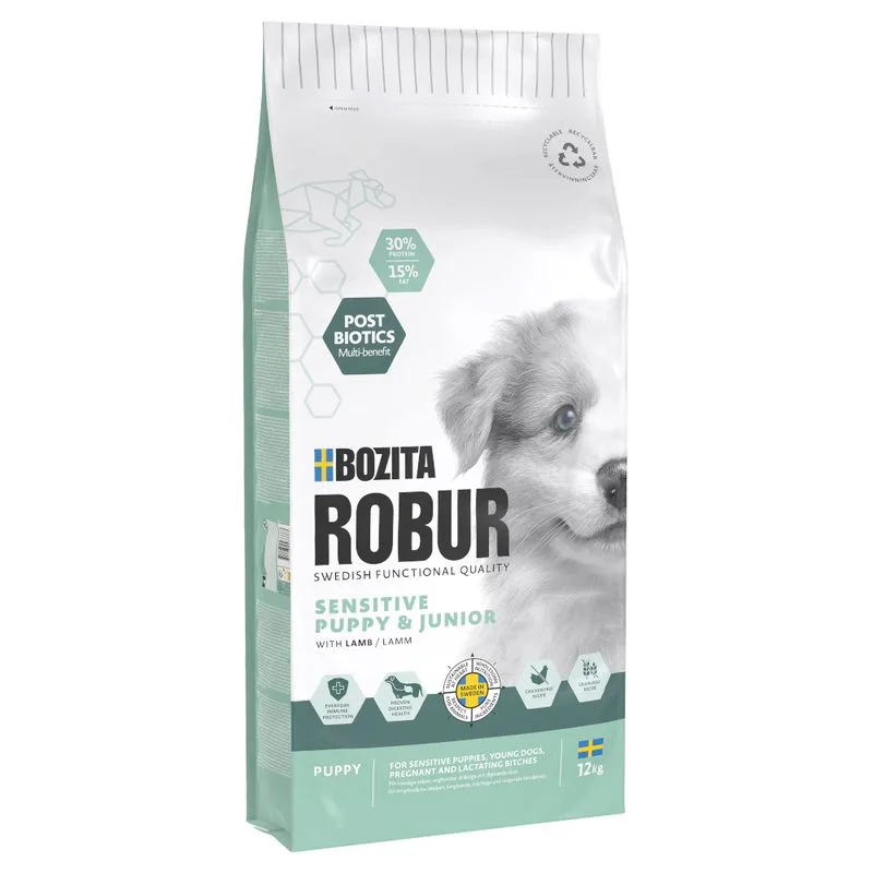 Bozita Robur Sensitive Grain Free Puppy con Agnello - senza Pollo (Set %: 2 x 12 kg)