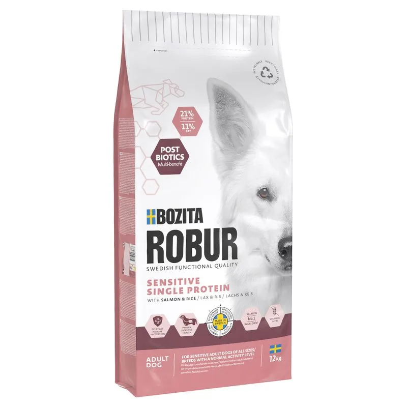Bozita Robur Sensitive Single Protein - Salmone & Riso (Set %: 2 x 12 kg)