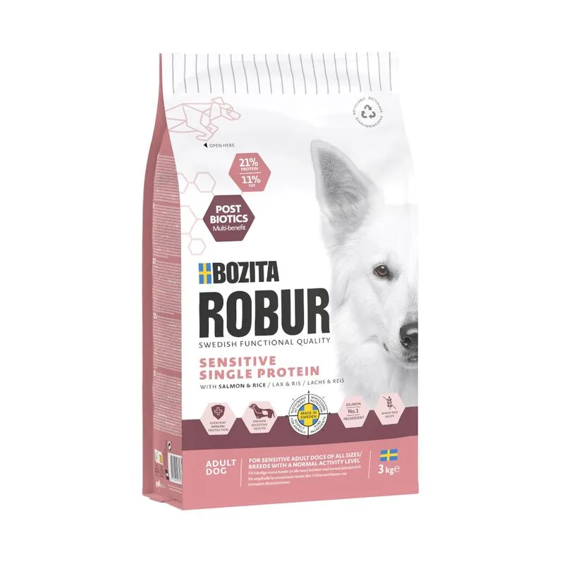 Bozita Robur Sensitive Single Protein - Salmone & Riso (Set %: 2 x 3 kg)