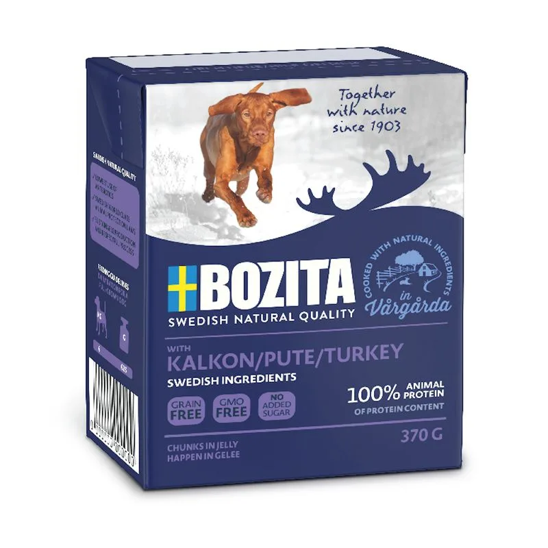 Bozita Bocconcini in gelatina 24 x 370 g Umido per cane (Tacchino)