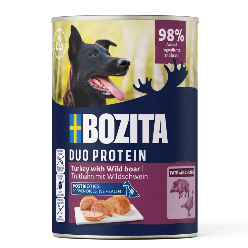 Bozita Dog Paté 6 x 400 g (Tacchino con Cinghiale)