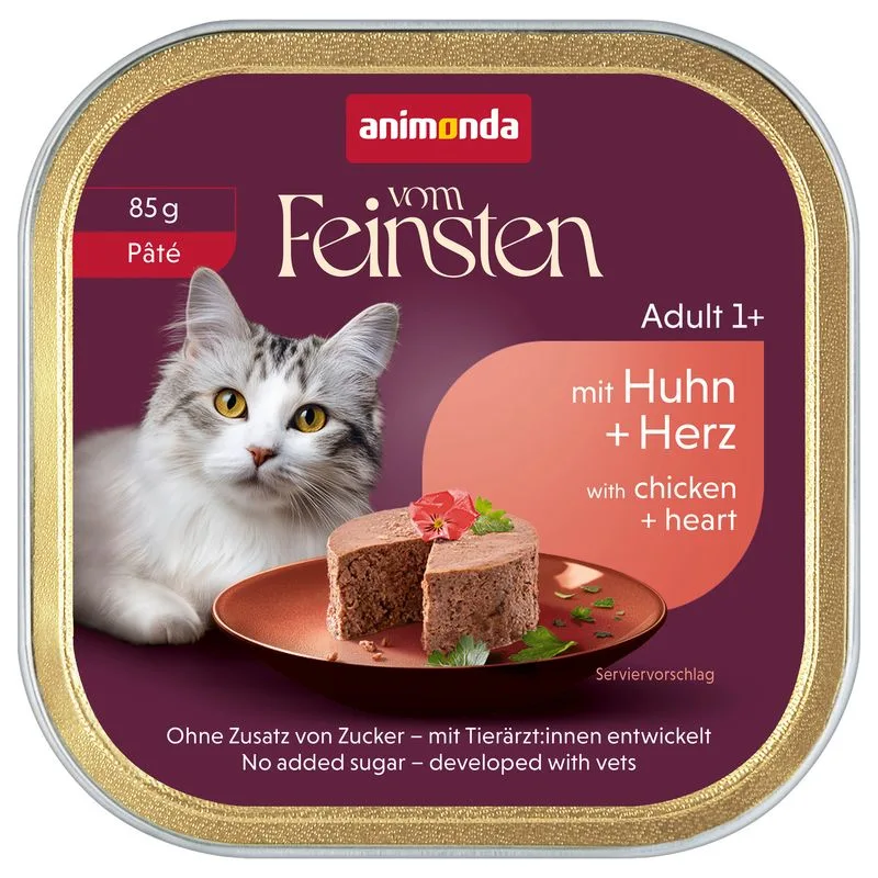 animonda vom Feinsten Adult 64 x 85 g (Pollo & Cuore Paté)