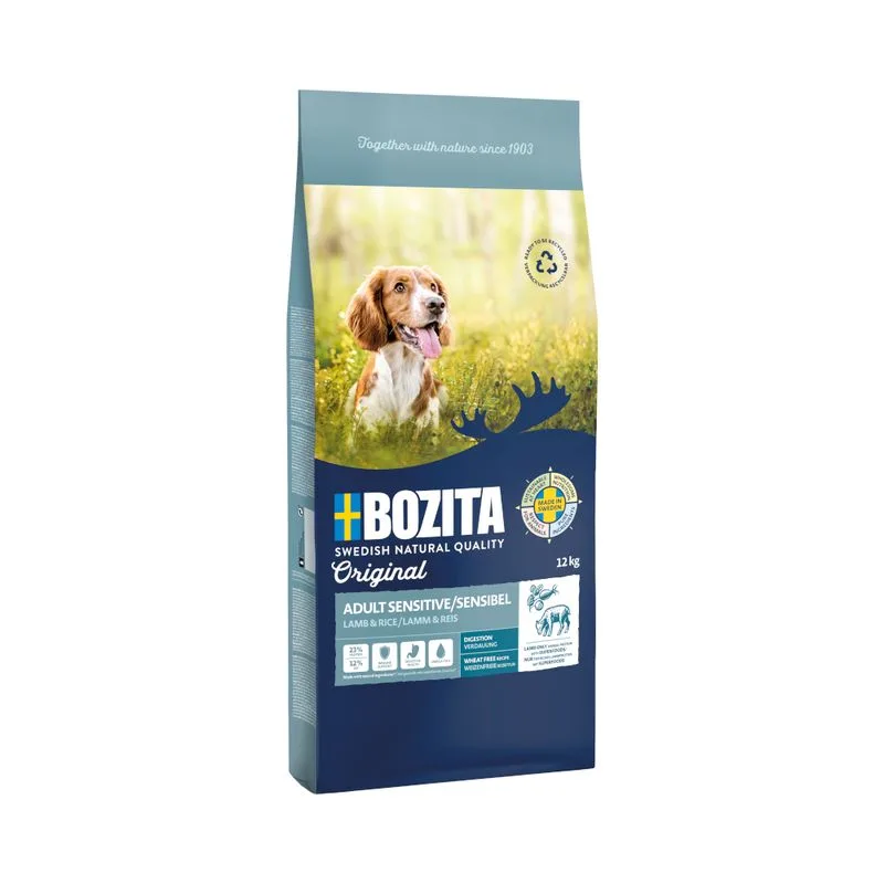 Bozita Original Sensitive Digestion Agnello & Riso senza frumento per cani (Set %: 2 x 12 kg)