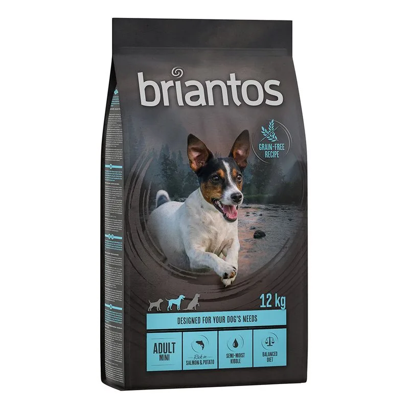Briantos Adult Mini Salmone & Patate - senza cereali Crocchette cane (Set %: 2 x 12 kg)