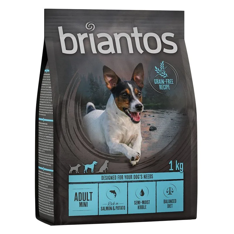 Briantos Adult Mini Salmone & Patate - senza cereali Crocchette cane (Set %: 4 x 1 kg)