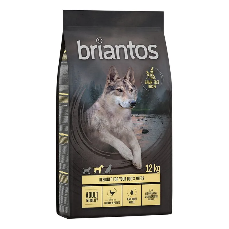 Briantos Adult Mobility Pollo & Patate - senza cereali Crocchette per cane (Set %: 2 x 12 kg)