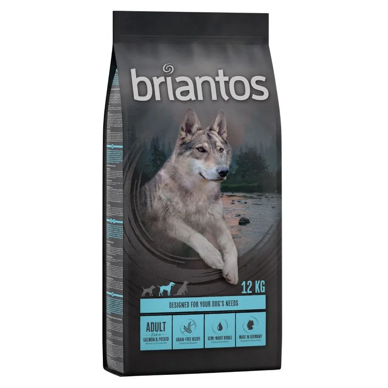 Briantos Adult Salmone & Patate - senza cereali Crocchette per cane (Set %: 2 x 12 kg)