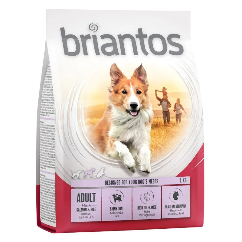Briantos Adult Salmone & Riso Crocchette per cane (Set %: 4 x 1 kg)