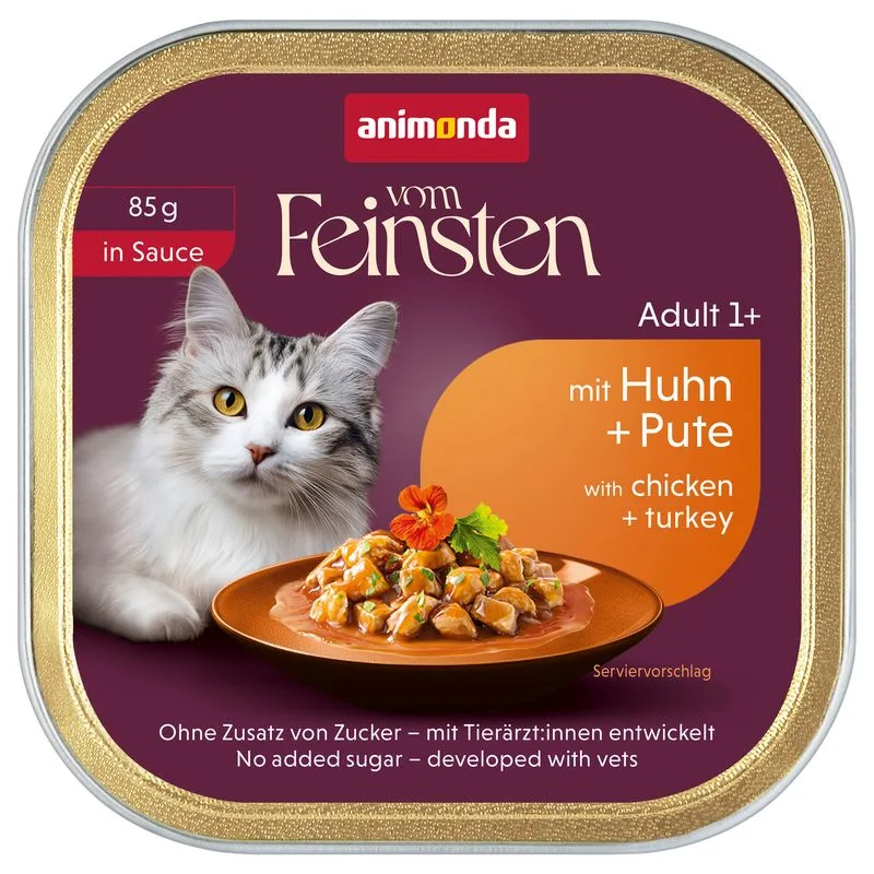 animonda vom Feinsten Adult 64 x 85 g (Pollo & Tacchino in Salsa)