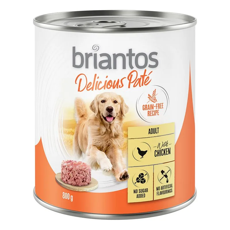 Briantos Delicious Paté 24 x 800 g Umido per cane (Pollo)