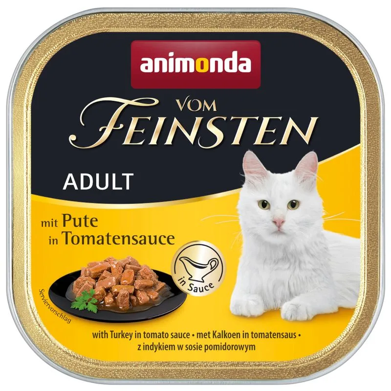 animonda vom Feinsten Adult NoGrain in salsa 36 x 100 g Umido per gatto (Tacchino in salsa di pomodoro)