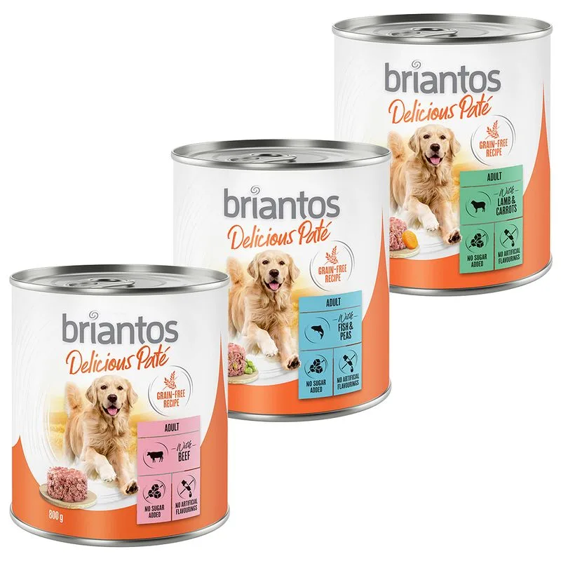 Briantos Delicious Paté Pacco misto Umido per cane (Set %: 24 x 800 g)