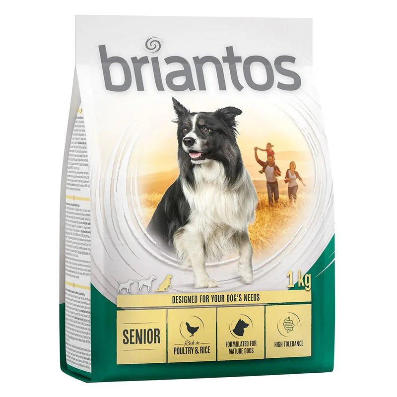 Briantos Senior con Pollame e Riso Crocchette per cane (Set %: 4 x 1 kg)
