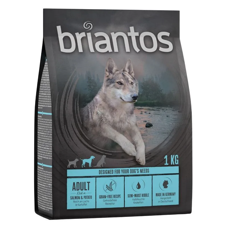 Briantos Adult Salmone & Patate - senza cereali Crocchette per cane (4 kg (4 x 1 kg))
