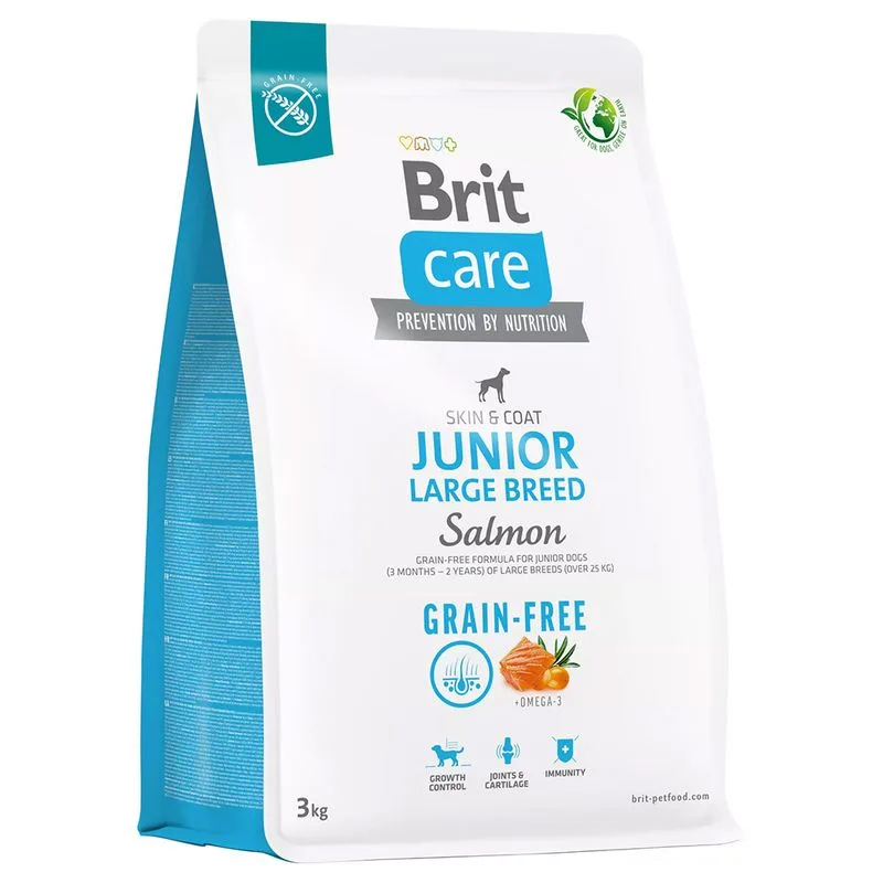 Brit Care Dog Grain-free Junior Large Breed Salmone & Patate Crocchette cane (Set % 2 x 3 kg)