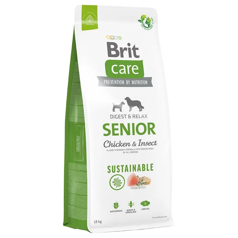 Brit Care Dog Sustainable Senior Pollo & Insetti Crocchette cane (Set %: 2 x 12 kg)