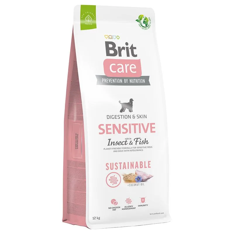 Brit Care Dog Sustainable Sensitive Pesce & Insetti Crocchette cane (Set %: 2 x 12 kg)