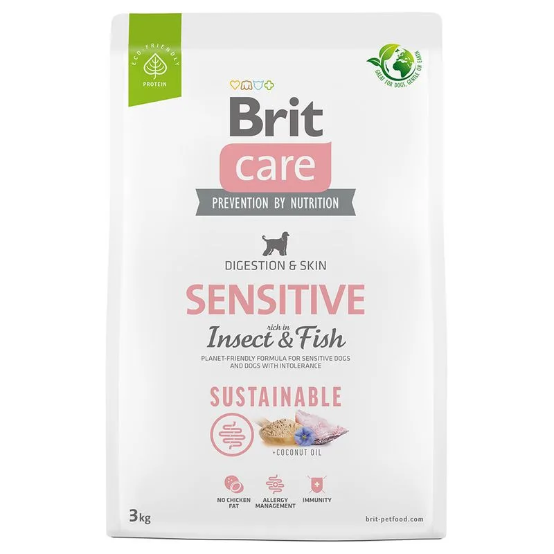 Brit Care Dog Sustainable Sensitive Pesce & Insetti Crocchette cane (Set %: 2 x 3 kg)