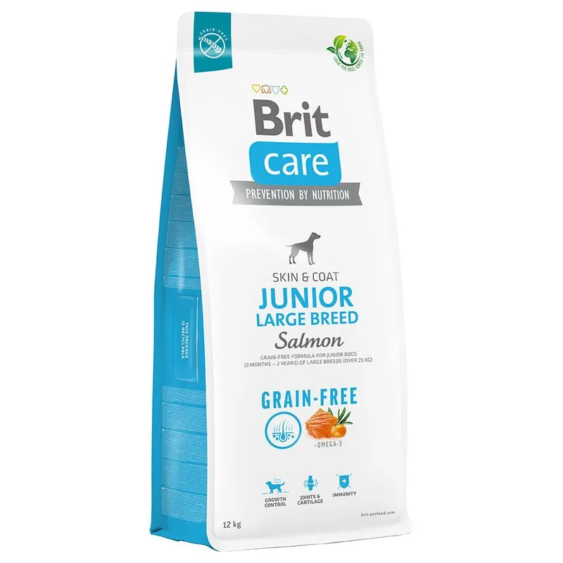 Brit Care Grain-Free Junior Large Breed Salmone & Patate Crocchette cane (Set %: 2 x 12 kg)