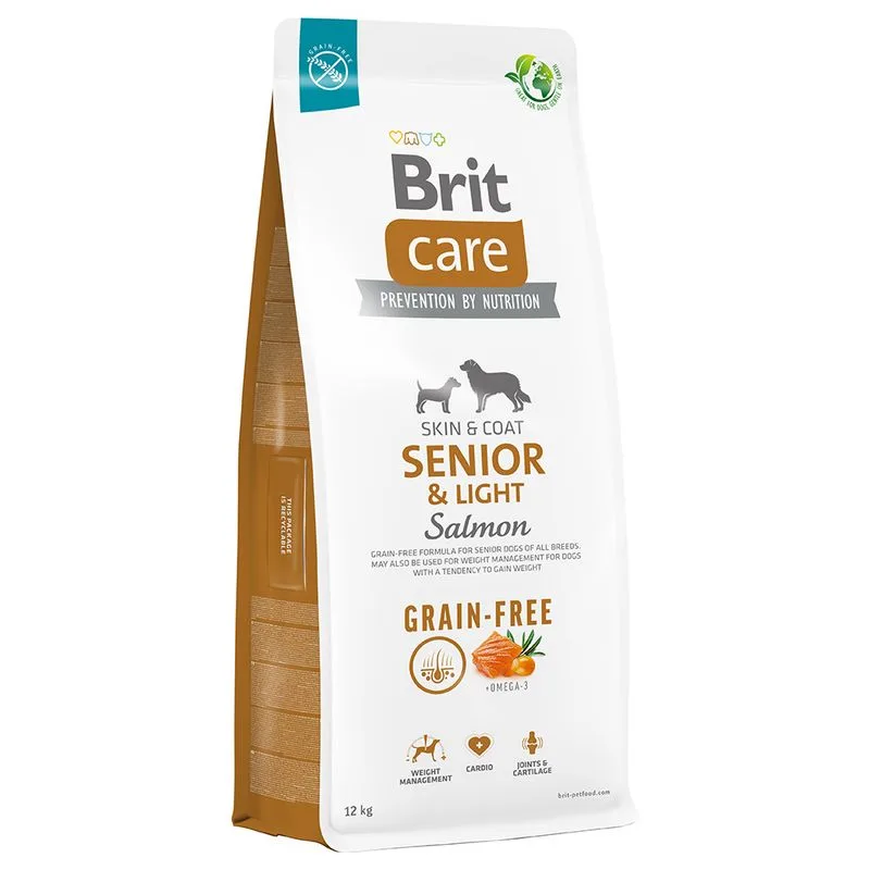 Brit Care Grain-free Senior & Light Salmone & Patate Crocchette cane (12 kg)