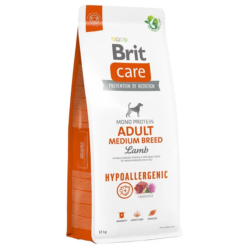 Brit Care Hypoallergenic Adult Medium Breed Agnello & Riso Crocchette cane (Set %: 2 x 12 kg)