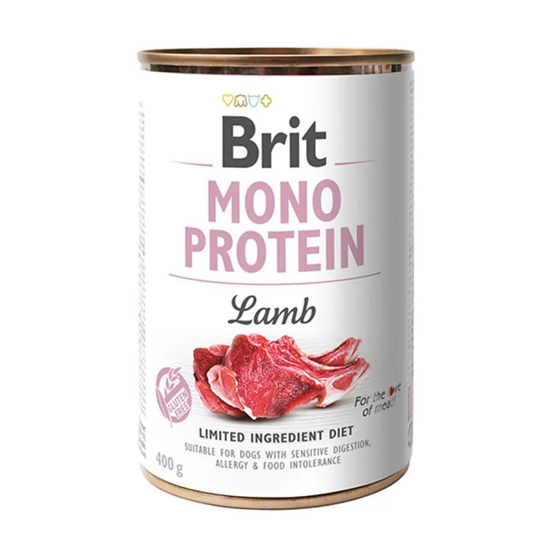 Brit Mono Protein 24 x 400 g Alimento umido per cani (Agnello)