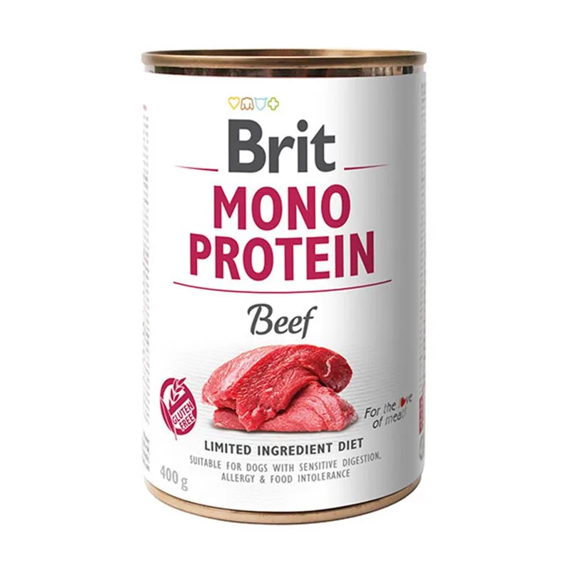 Brit Mono Protein 24 x 400 g Alimento umido per cani (Manzo)