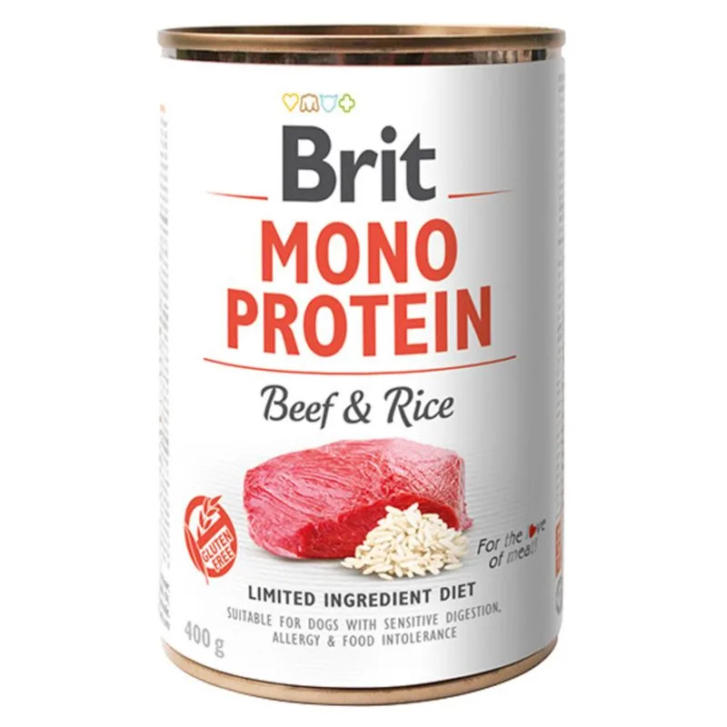 Brit Mono Protein 6 x 400 g (Manzo con Riso)