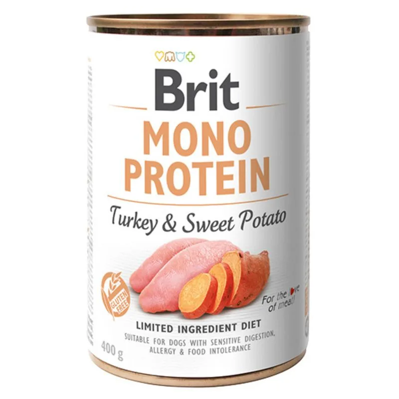 Brit Mono Protein 6 x 400 g (Tacchino con Patate dolci)