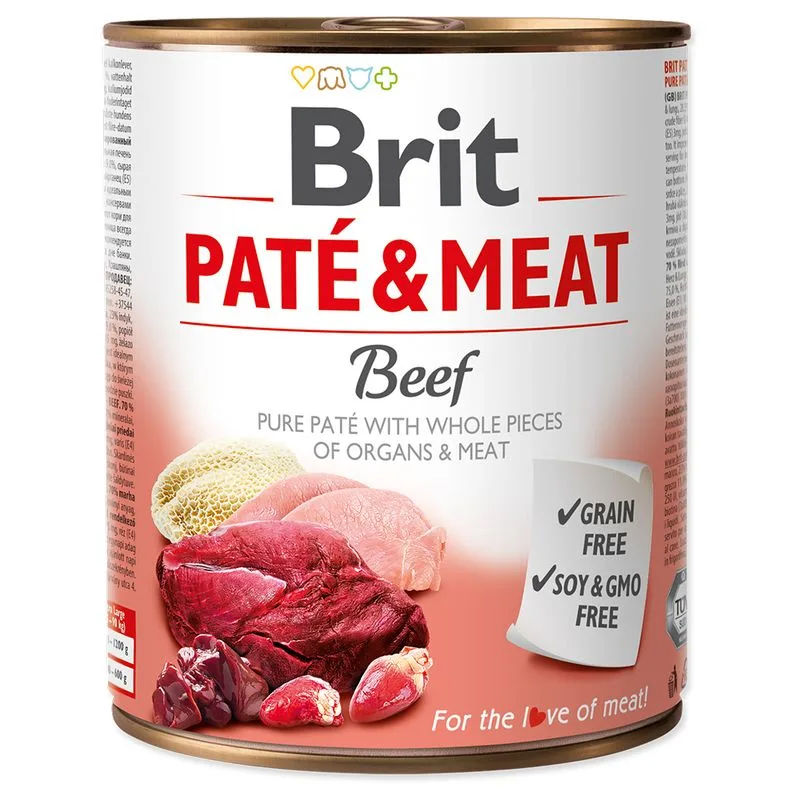 Brit Paté & Meat Adult 6 x 800 g Alimento umido per cani (Manzo)
