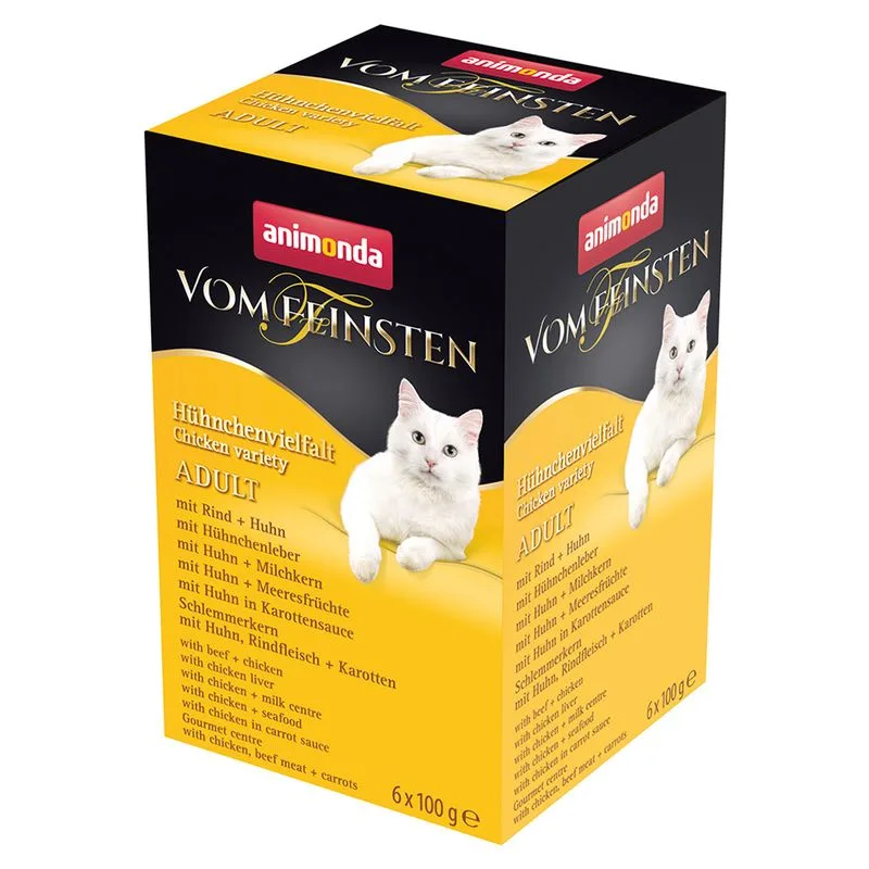 animonda vom Feinsten Adult misto 6 x 100 g Pacco misto umido per gatti