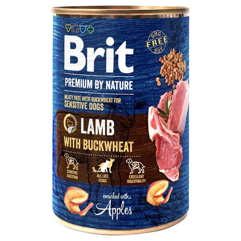 Brit Premium by Nature 6 x 400 g umido per cane (Agnello)