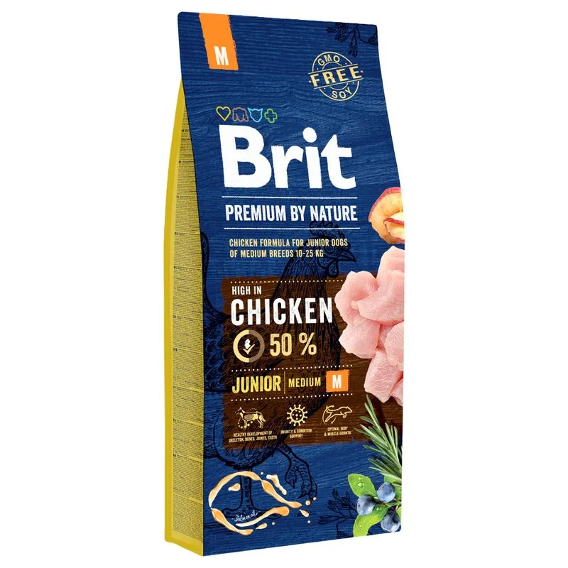 Brit Premium by Nature Junior M Crocchette cane (Set %: 2 x 15 kg)