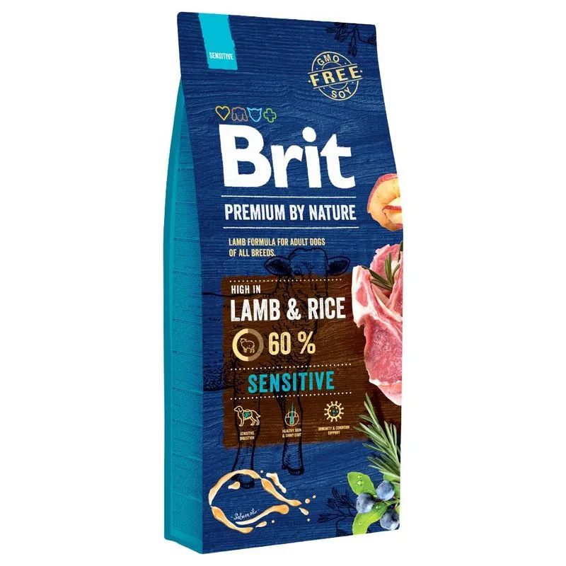 Multipack risparmio! 2 x Brit Premium by Nature Crocchette cane (2 x 15 kg Sensitive Agnello & Riso)