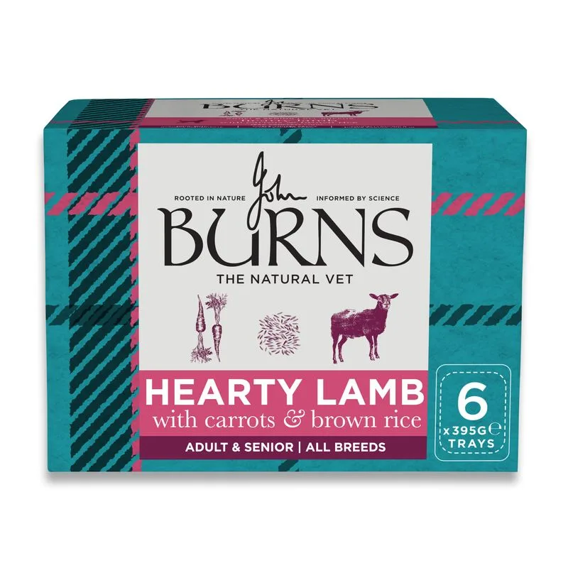 Burns 6 x 395 g (Agnello saporito con Verdure e Riso integrale)