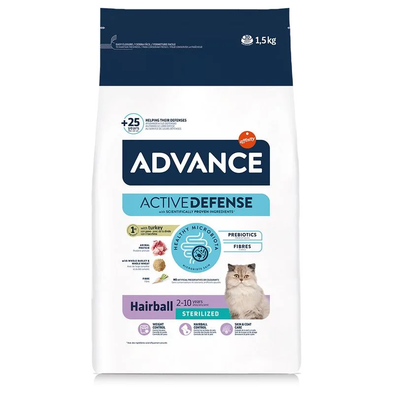 Advance Sterilized Hairball Crocchette per gatto (1,5 kg)