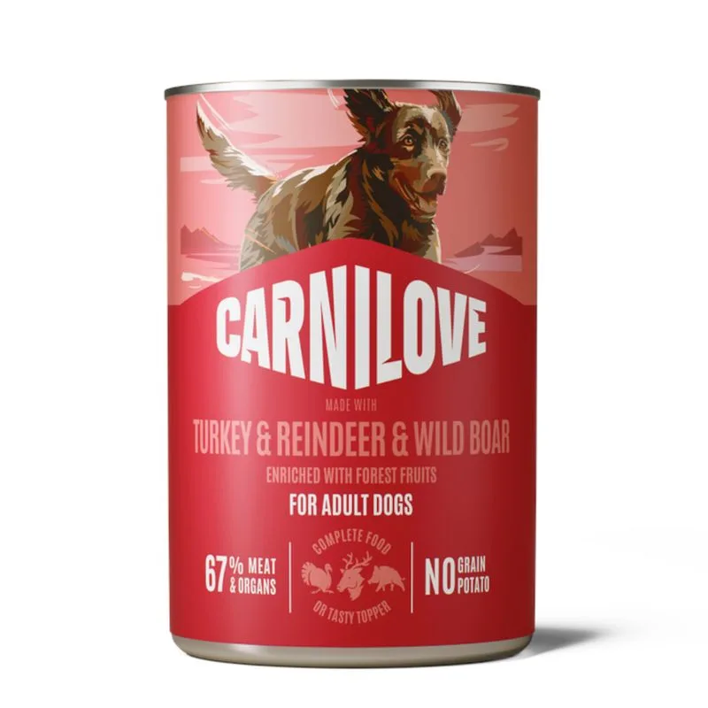 Carnilove Dog - Paté 6 x 400 g (Tacchino, Renna & Cinghiale)