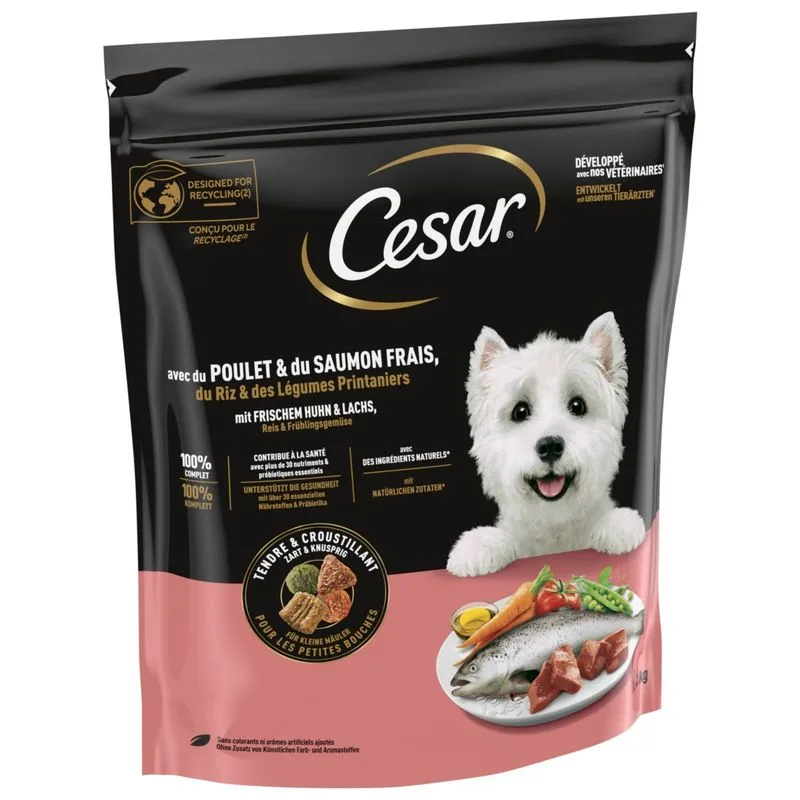 Cesar Adult con Pollo, Salmone e Verdure (Set %: 5 x 1,4 kg)