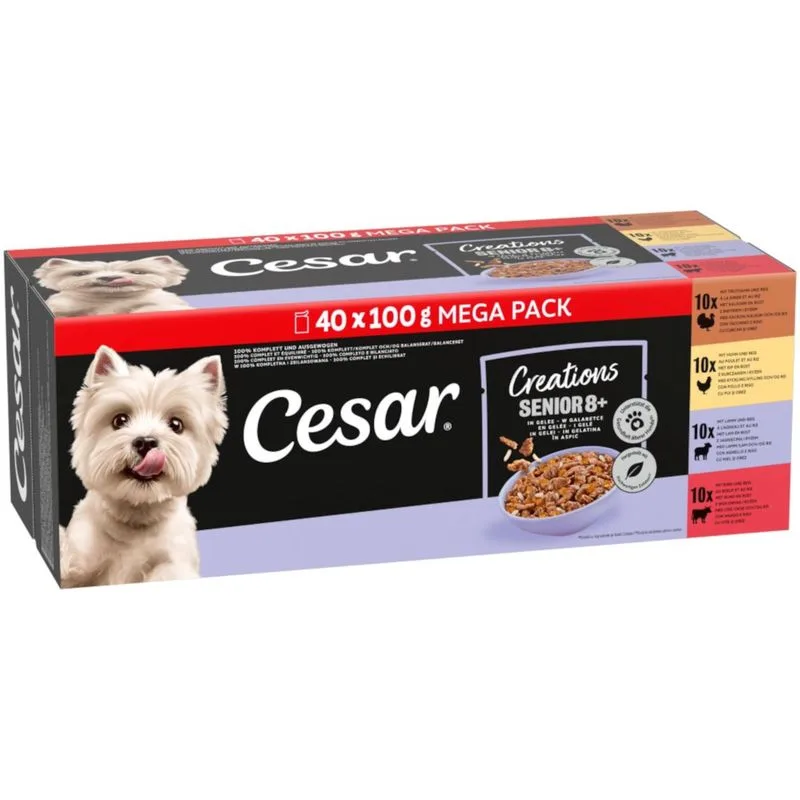 Cesar Buste Monoporzione in Gelatina Senior 8+ (Set %: 80 x 100 g)