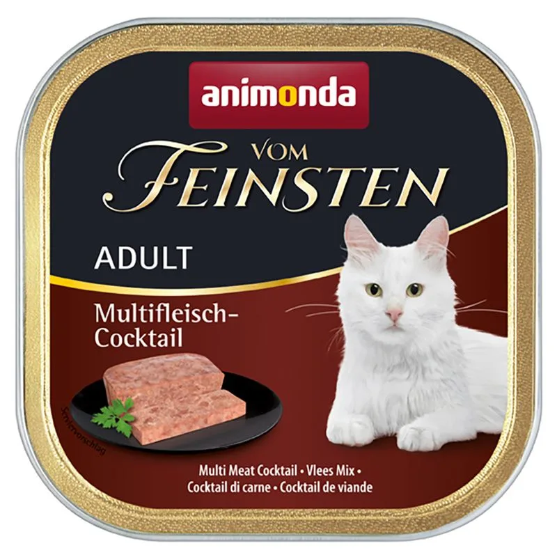 animonda vom Feinsten Pacco misto 32 x 100 g Umido per gatto (Raffinate creazioni pollo: Cocktail Carne, Pollame, Fegato Pollo, Tacchino)