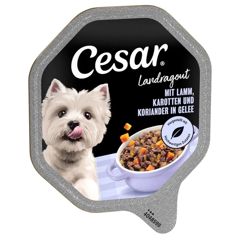 Cesar Vaschette 14 x 150 g (Scelta dello chef: Agnello, Carote e Coriandolo in gelatina)