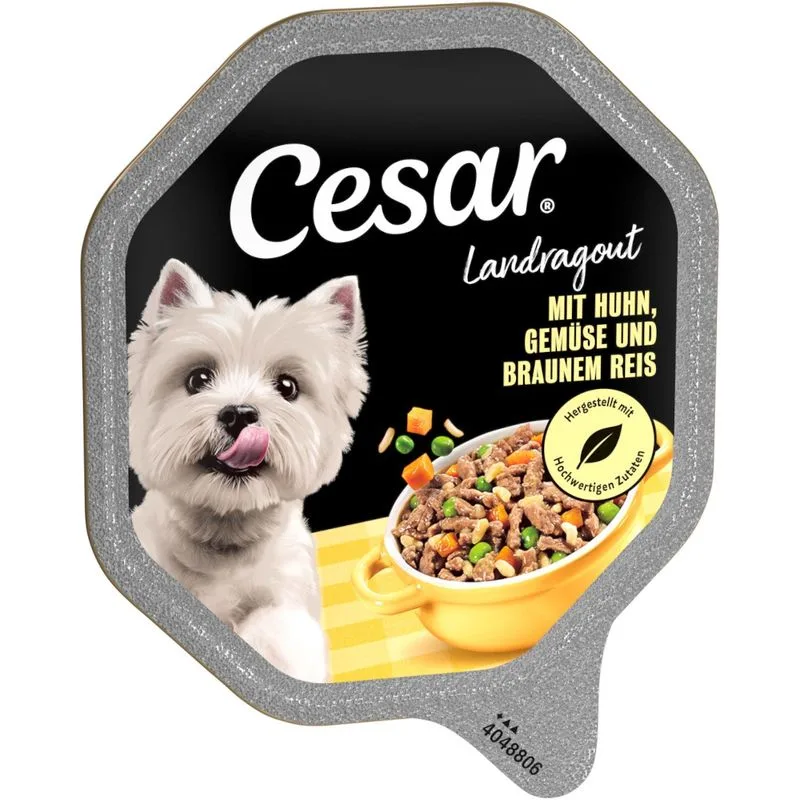 Cesar Vaschette 14 x 150 g (Scelta dello chef: Pollo, Verdure e Riso integrale)