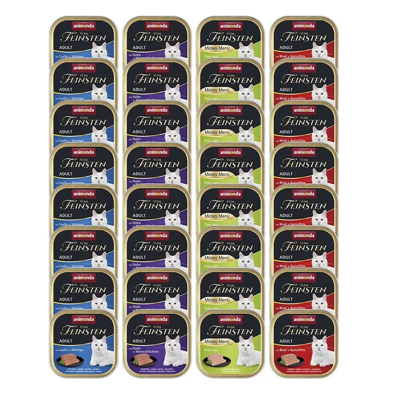 animonda vom Feinsten Pacco misto 32 x 100 g Umido per gatto (Varietà Carne & Pesce)
