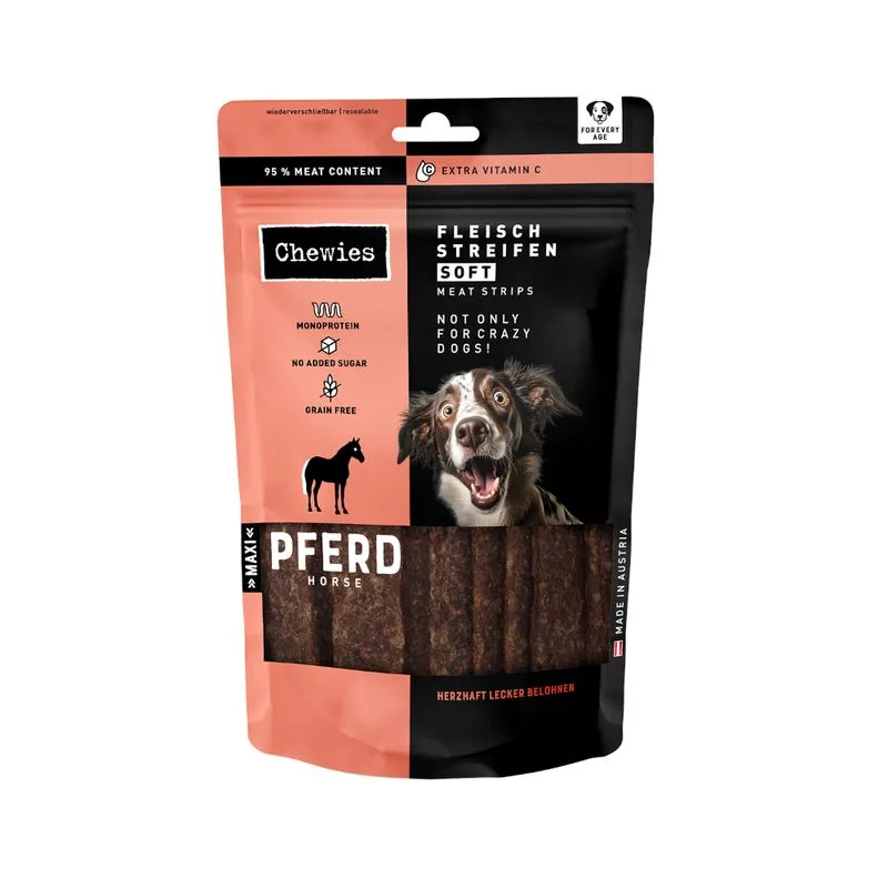 Strisce di carne Chewies (Set %: Cavallo 3 x 150 g)