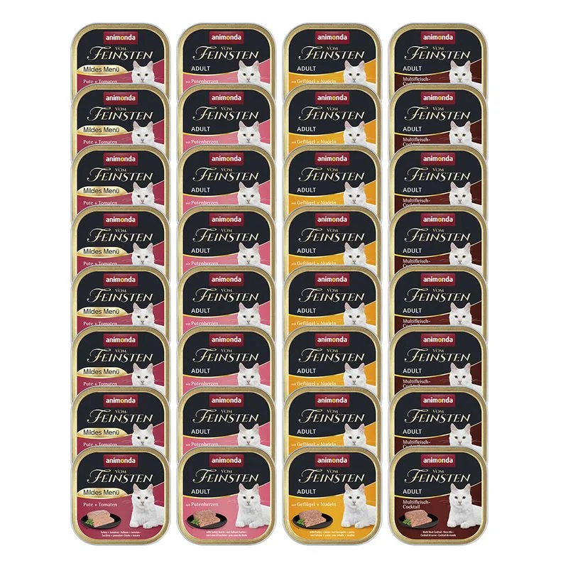 animonda vom Feinsten Pacco misto 32 x 100 g Umido per gatto (Varietà di Carne con Pollame)