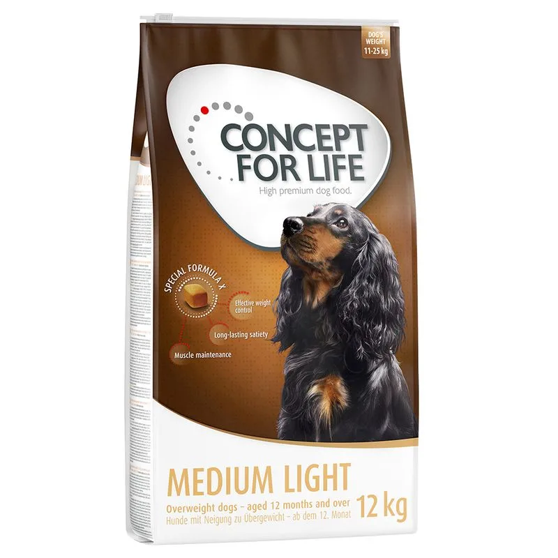 Concept for Life Medium Light crocchette per cani (Set %: 2 x 12 kg)