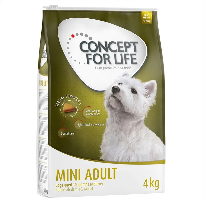 Multipack risparmio! 2 x Concept for Life (2 x 4 kg Mini Adult)
