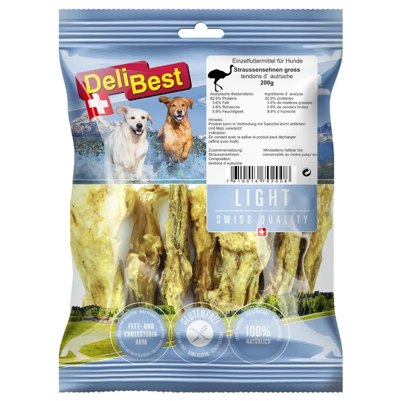 DeliBest Light Tendini di struzzo (Set %: 6 x 200 g)